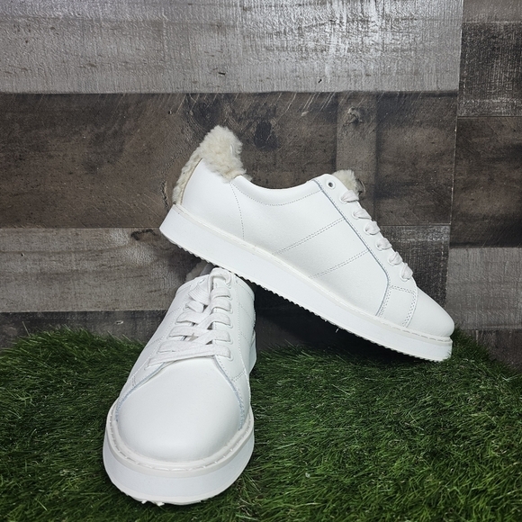 LAUREN RALPH LAUREN Angeline Leather Sneakers With Sherpa Size 11 - Picture 7 of 11